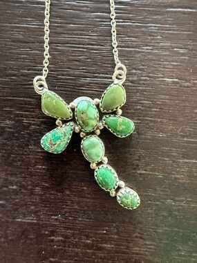 Sonoran Gold dragonfly turquoise necklace- 925 sterling silver